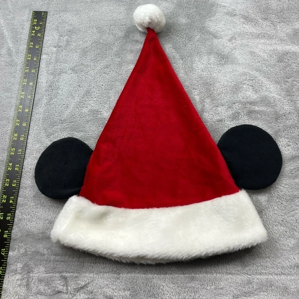 Disney Mickey Minnie Mouse Santa Hat with Ears Adult Size